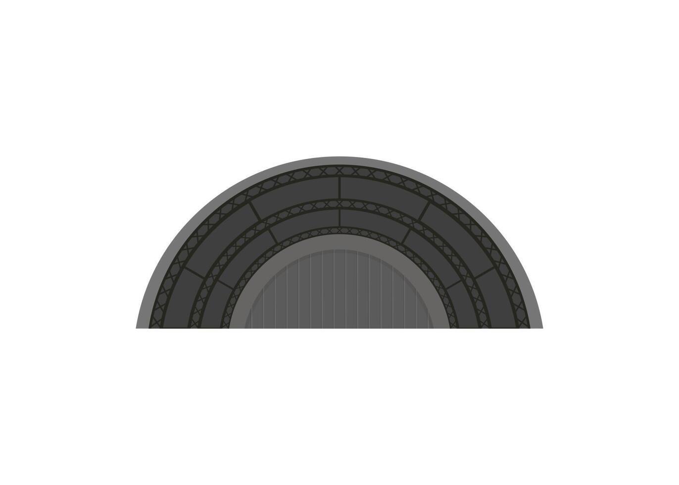 Hangar industrial building, warehouse for storage. Isolated on white background. vector