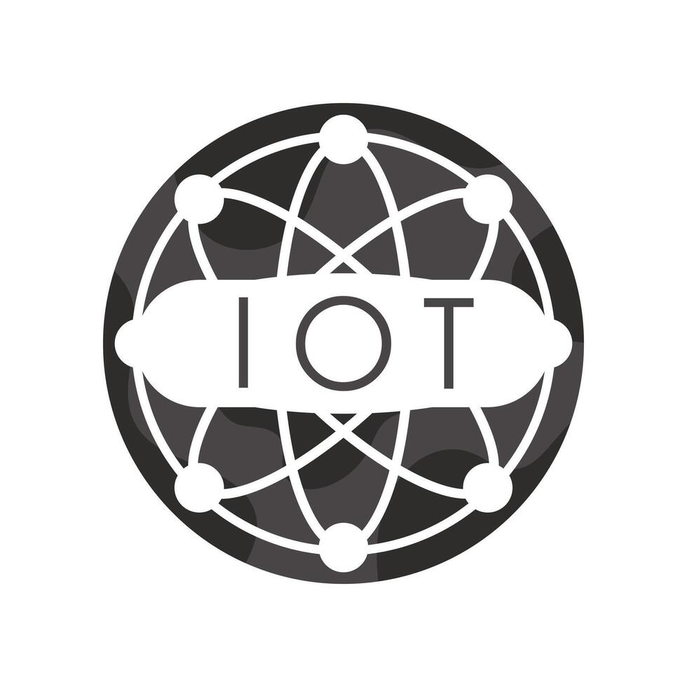Internet things logo. Artificial Intelligence. flat illustration. vector