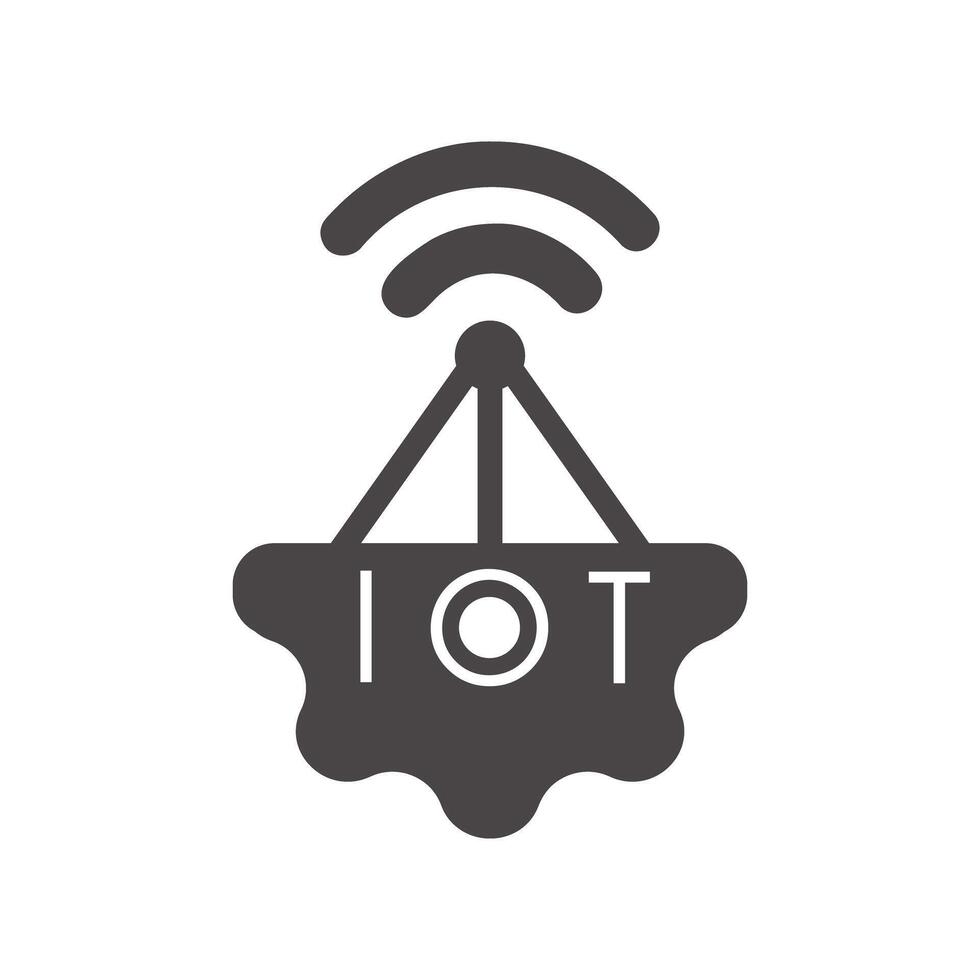 Internet things logo. IoT concept. Vector flat illustration.