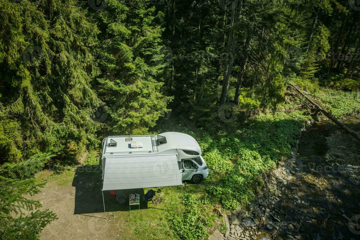 Private RV Campsite in the Forest photo