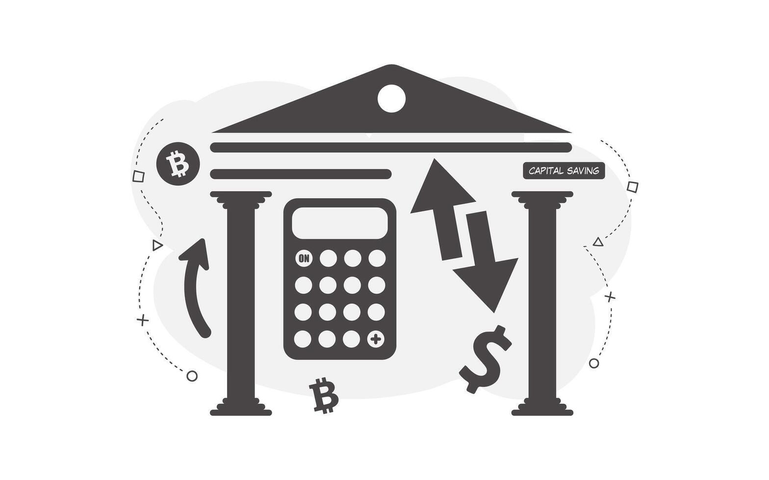 Financial background in black and white style. Good for presentations and websites. illustration. vector