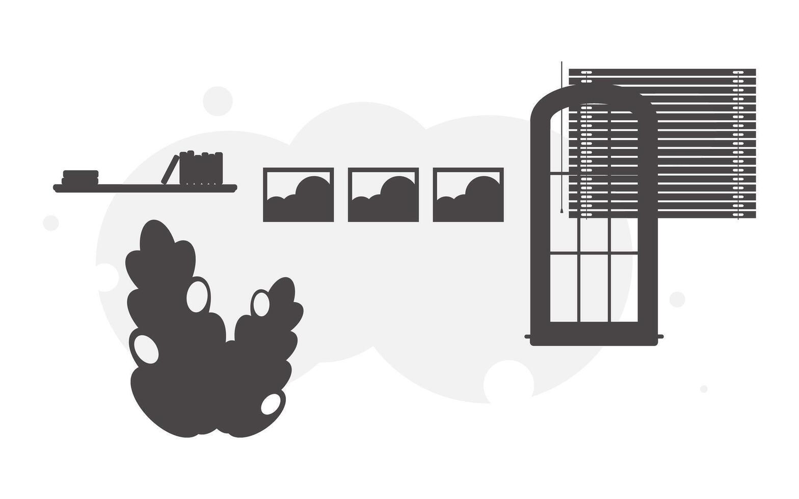 Flat background in black and white style. Good for presentations and websites. illustration. vector