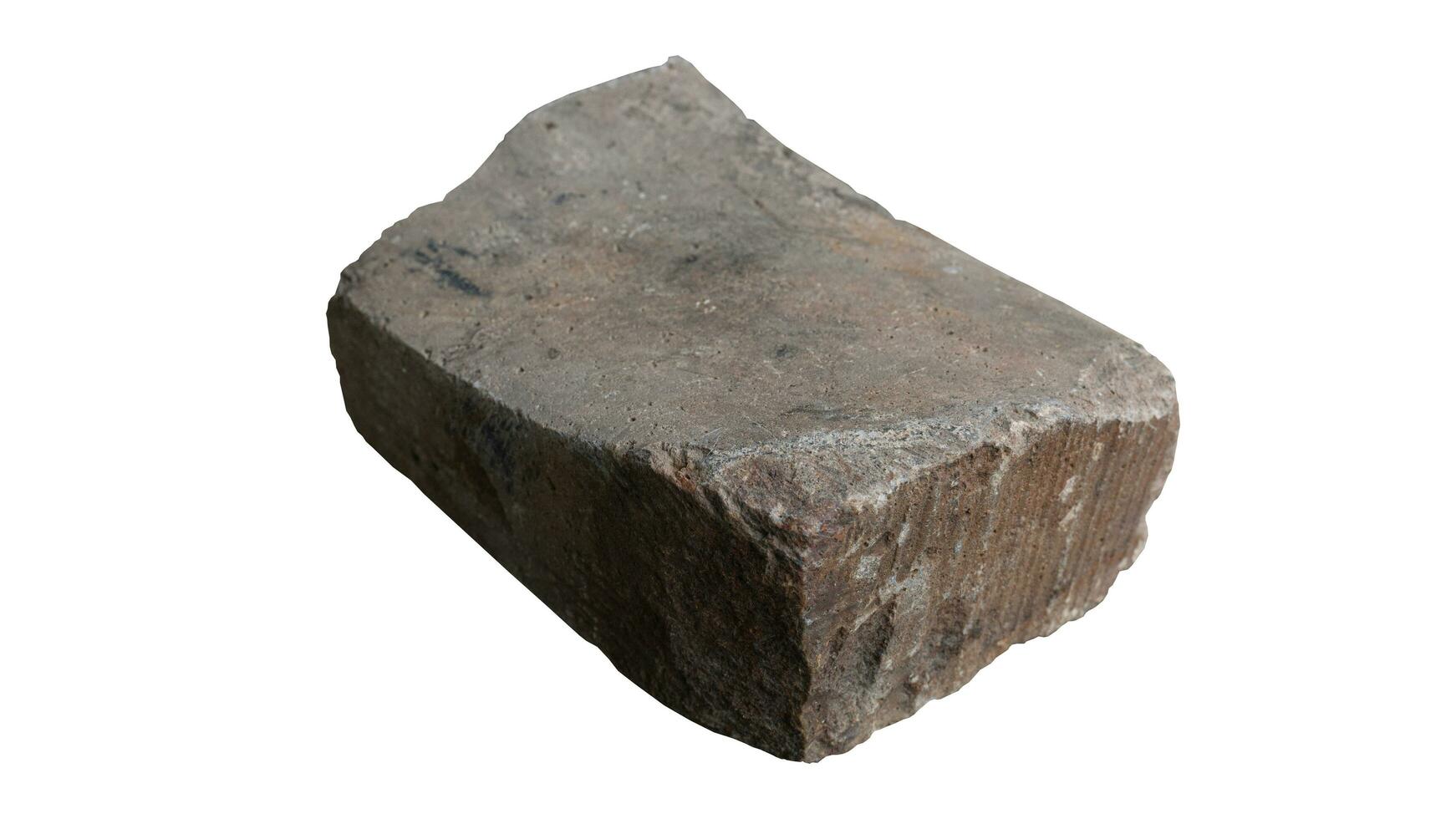 A flat stone for sharpening iron and sharpening. on isolated white background with clipping path. photo