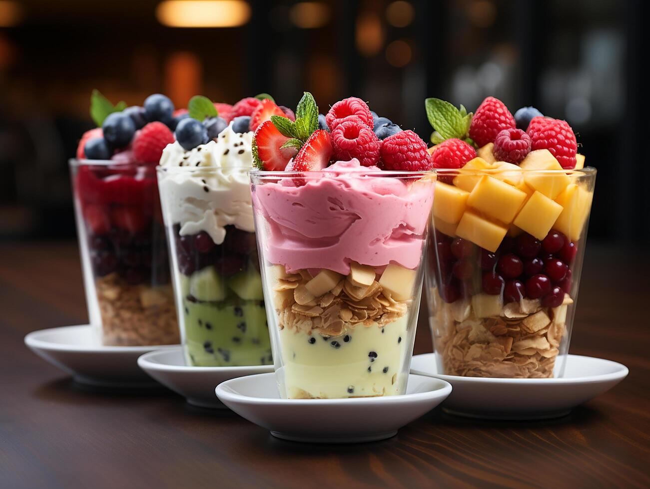 photography of bowl smoothies in cafe made with photo