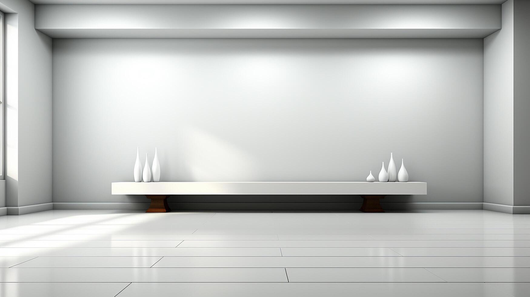 minimalist white interior background, real photography smooth lighting AI generative photo