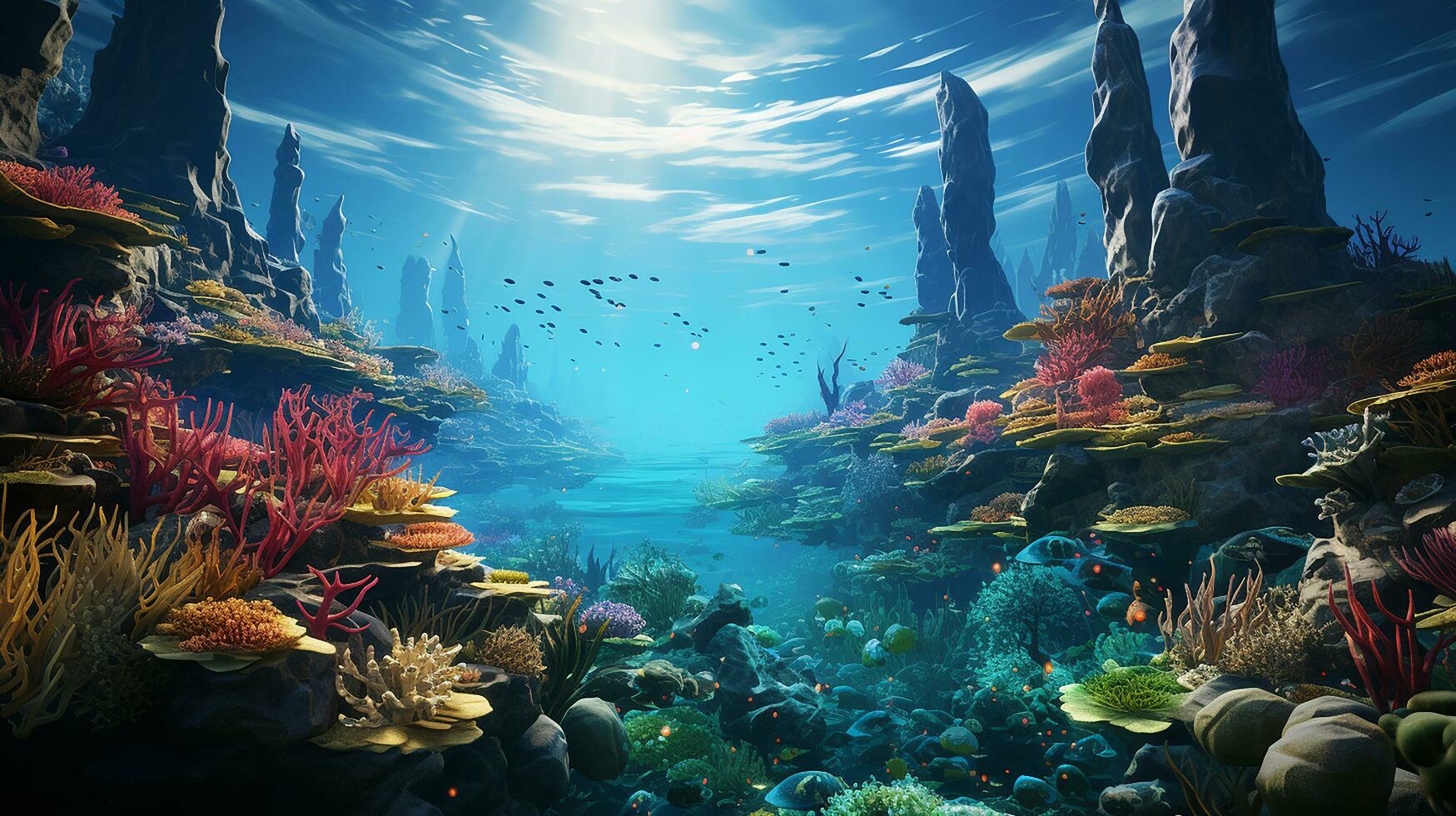 environment under the sea AI generative photo