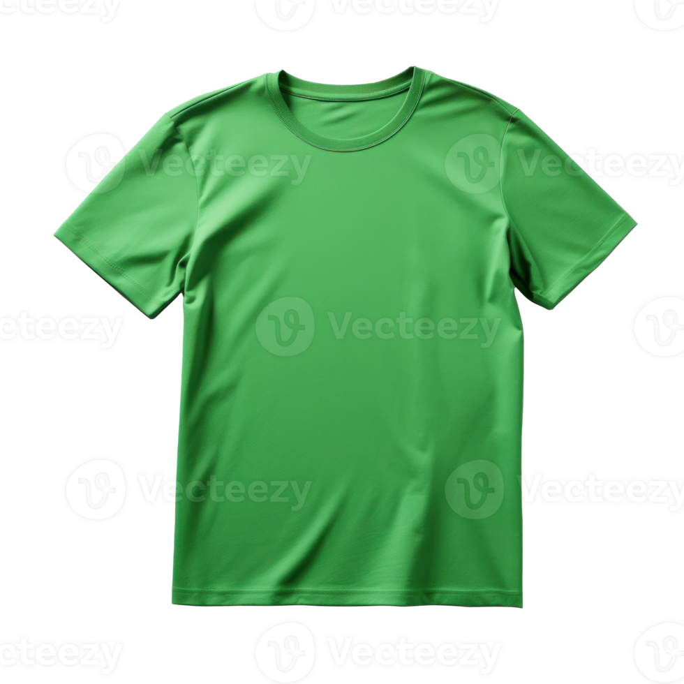 Green T-Shirt Mockup Isolated png