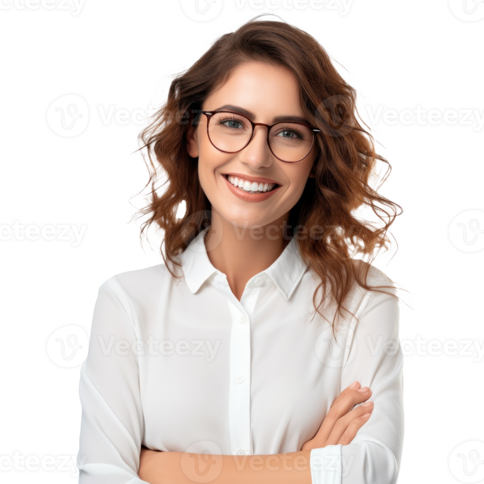 Smiling woman isolated png