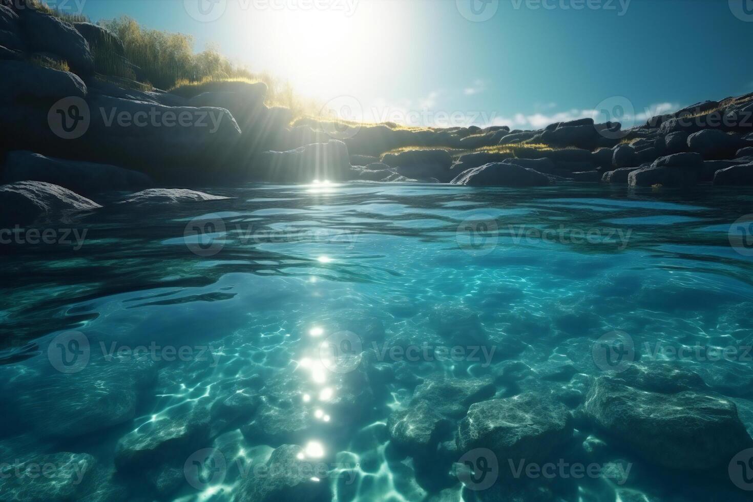 A Close-Up of the Blue Lagoon. photo
