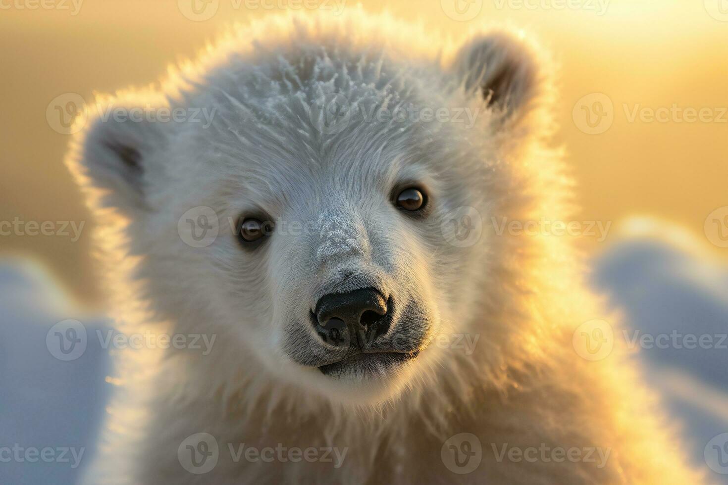 Polar bear portrait. AI Generative photo
