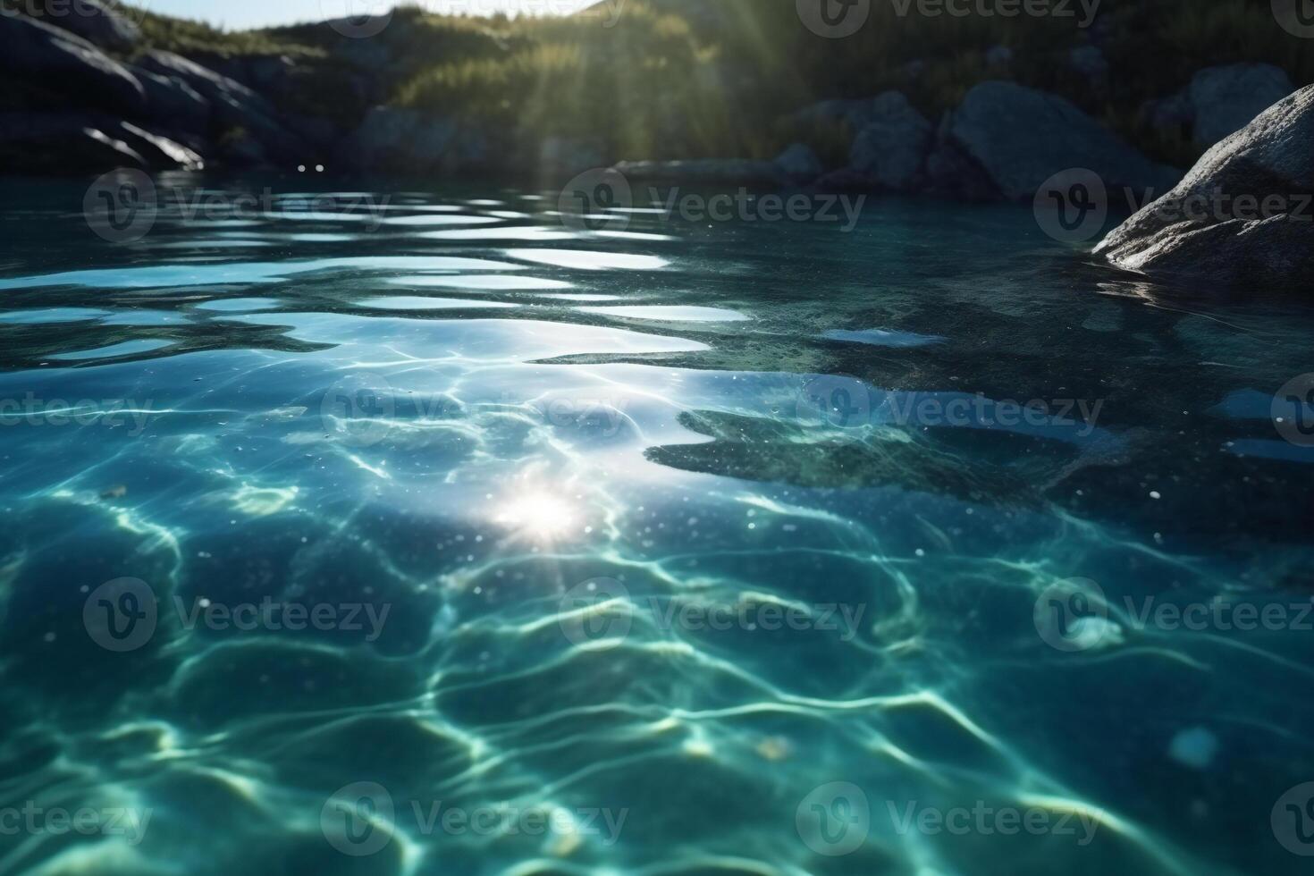 A close-up of the Blue Lagoon. photo