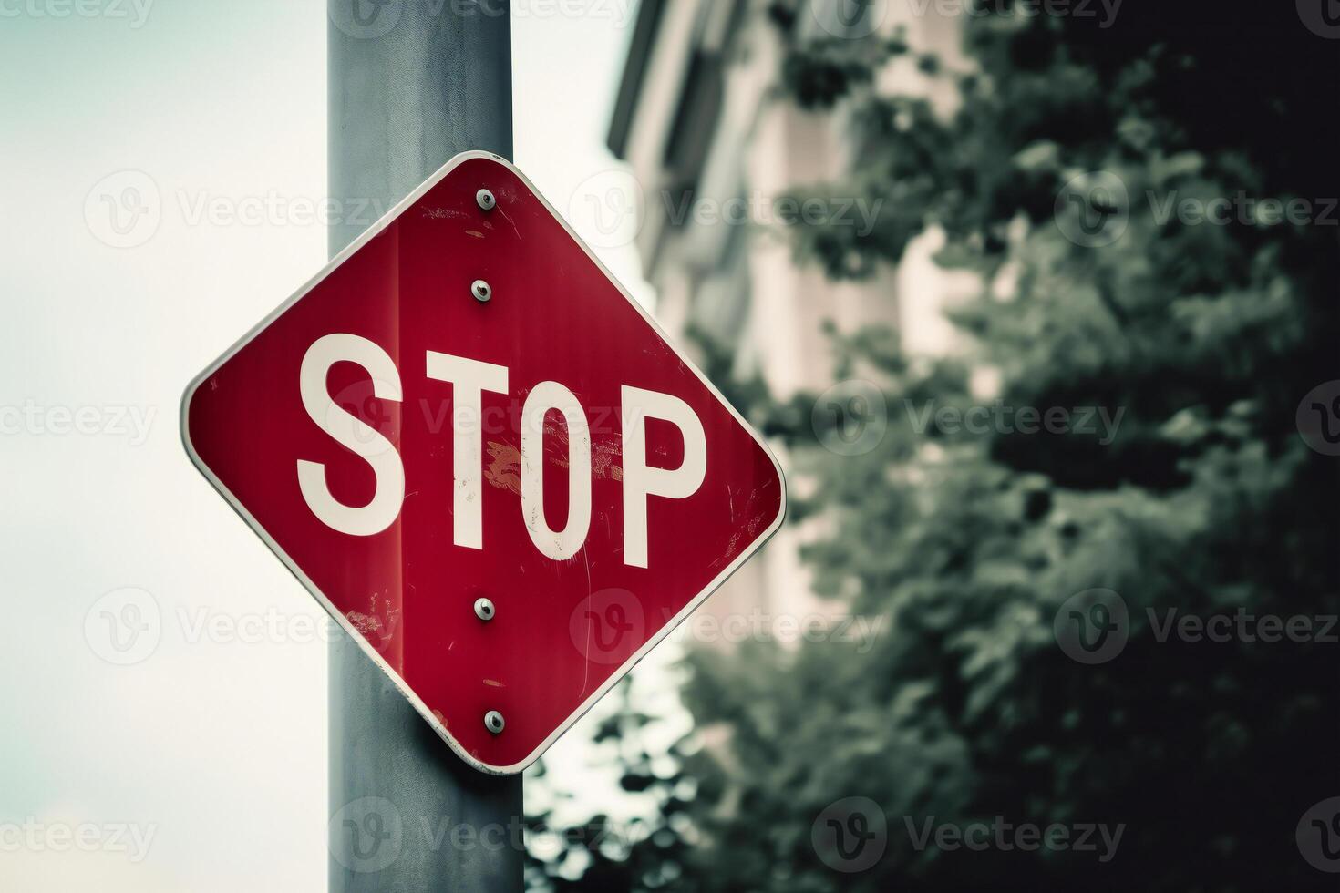 The stop sign and its meaning. photo