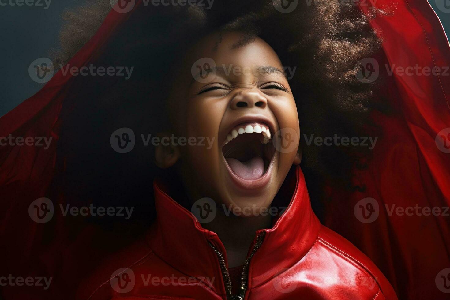 Child in superhero costume photo