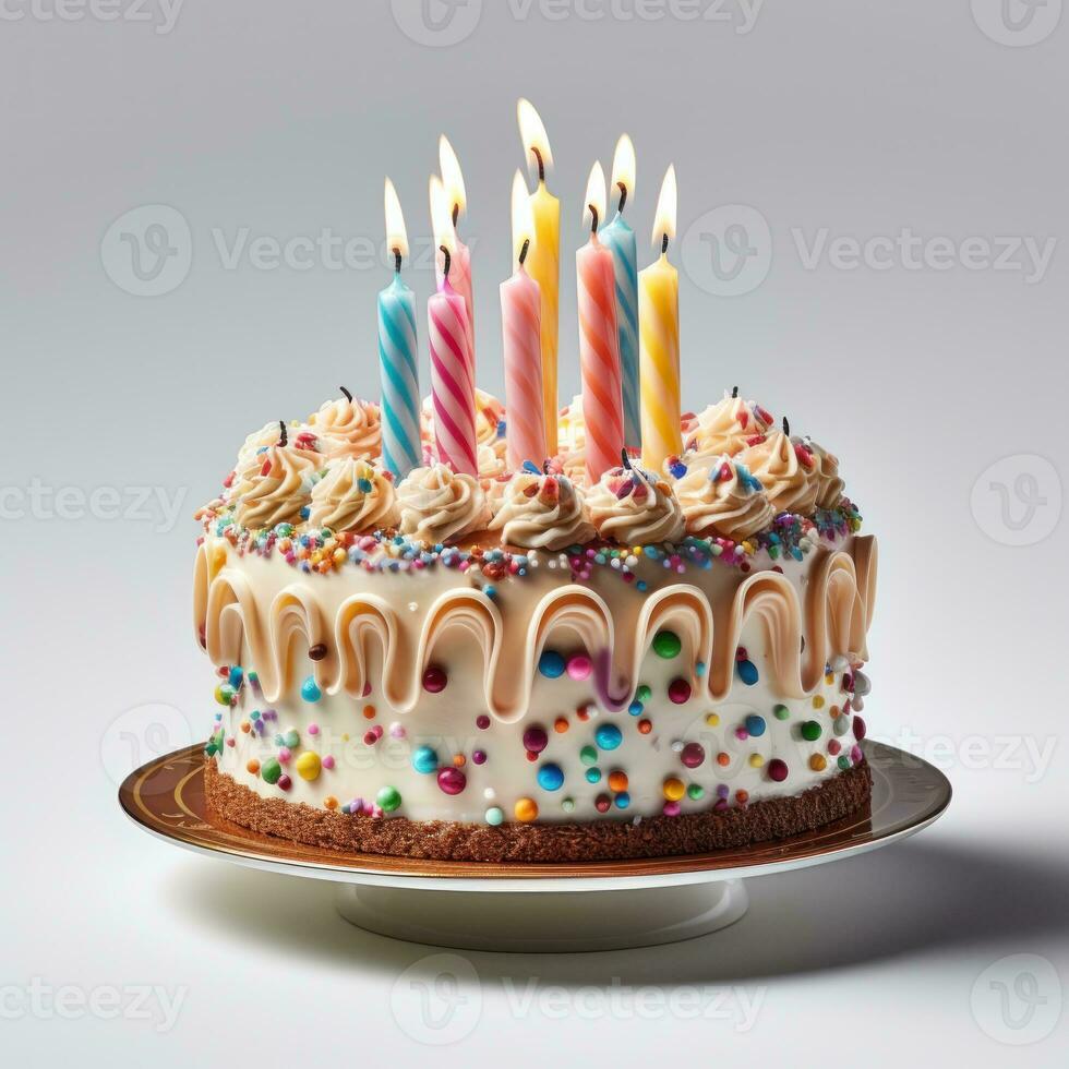 Birthday cake isolated photo