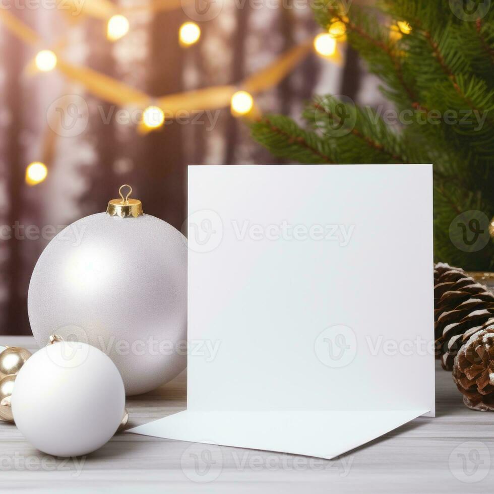 Christmas background with blank page photo