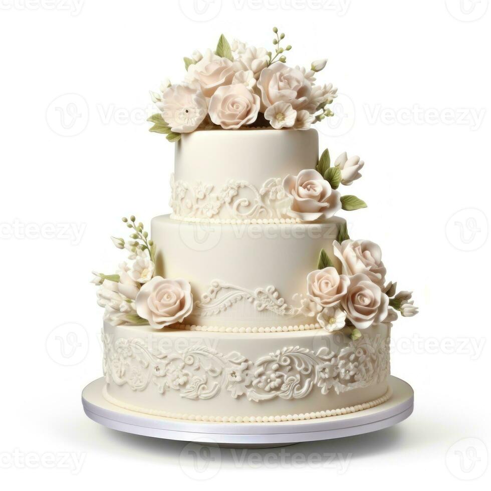 Wedding cake isolated photo