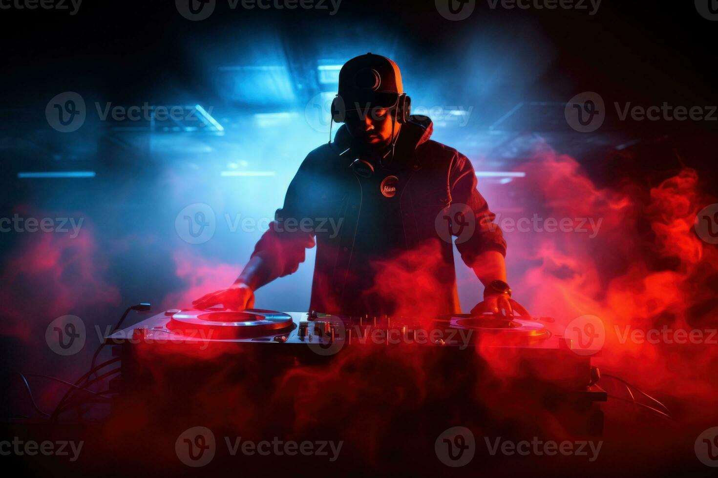 oscuro música antecedentes con jugando DJ foto