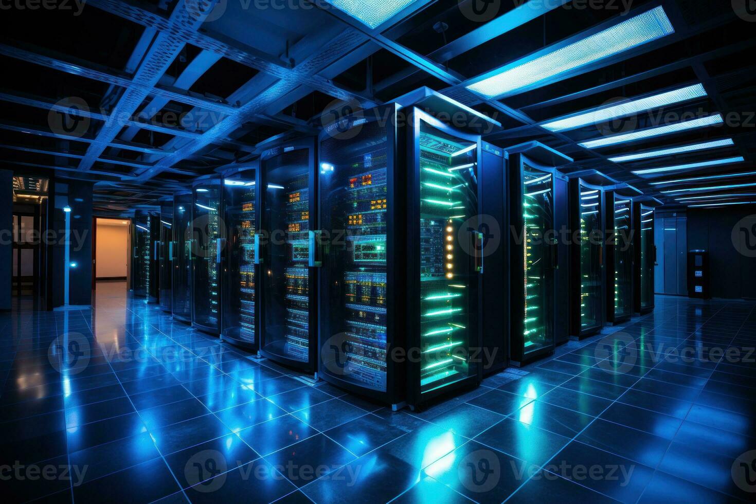 Server room in data centre photo