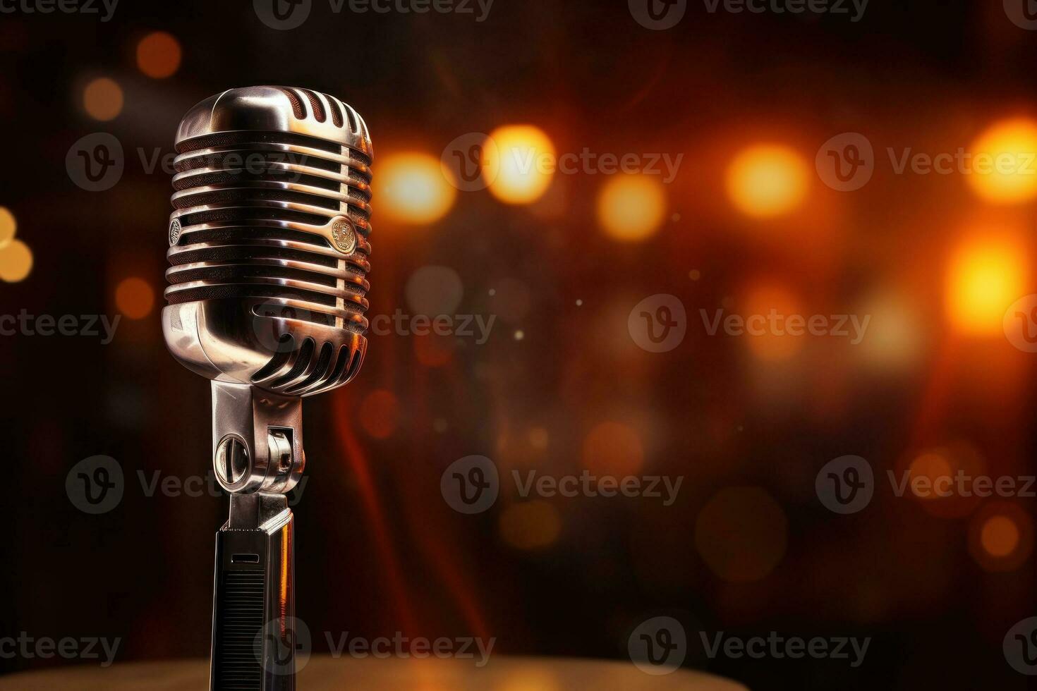 Music background with microphone photo