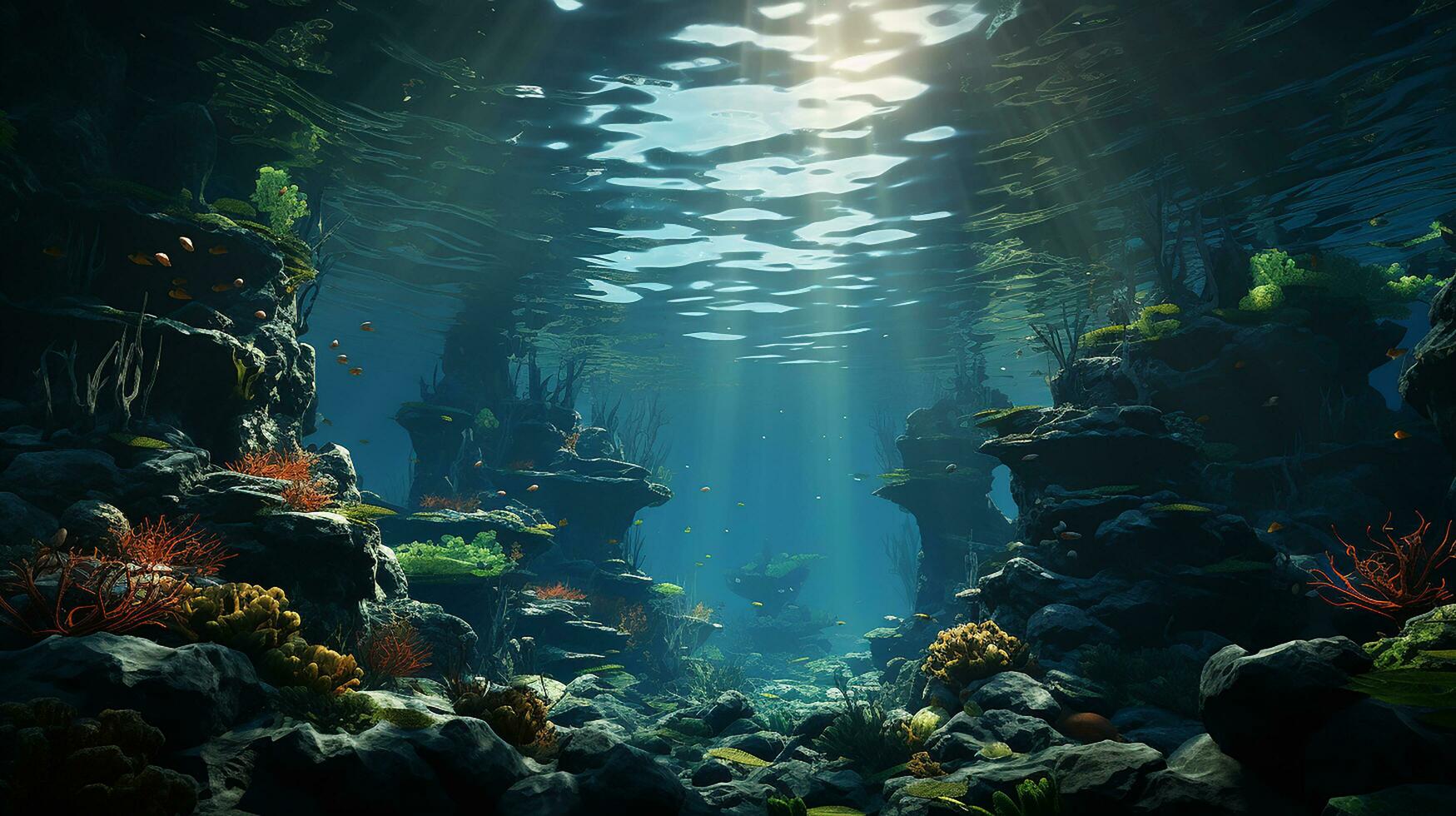 environment under the sea AI generative photo