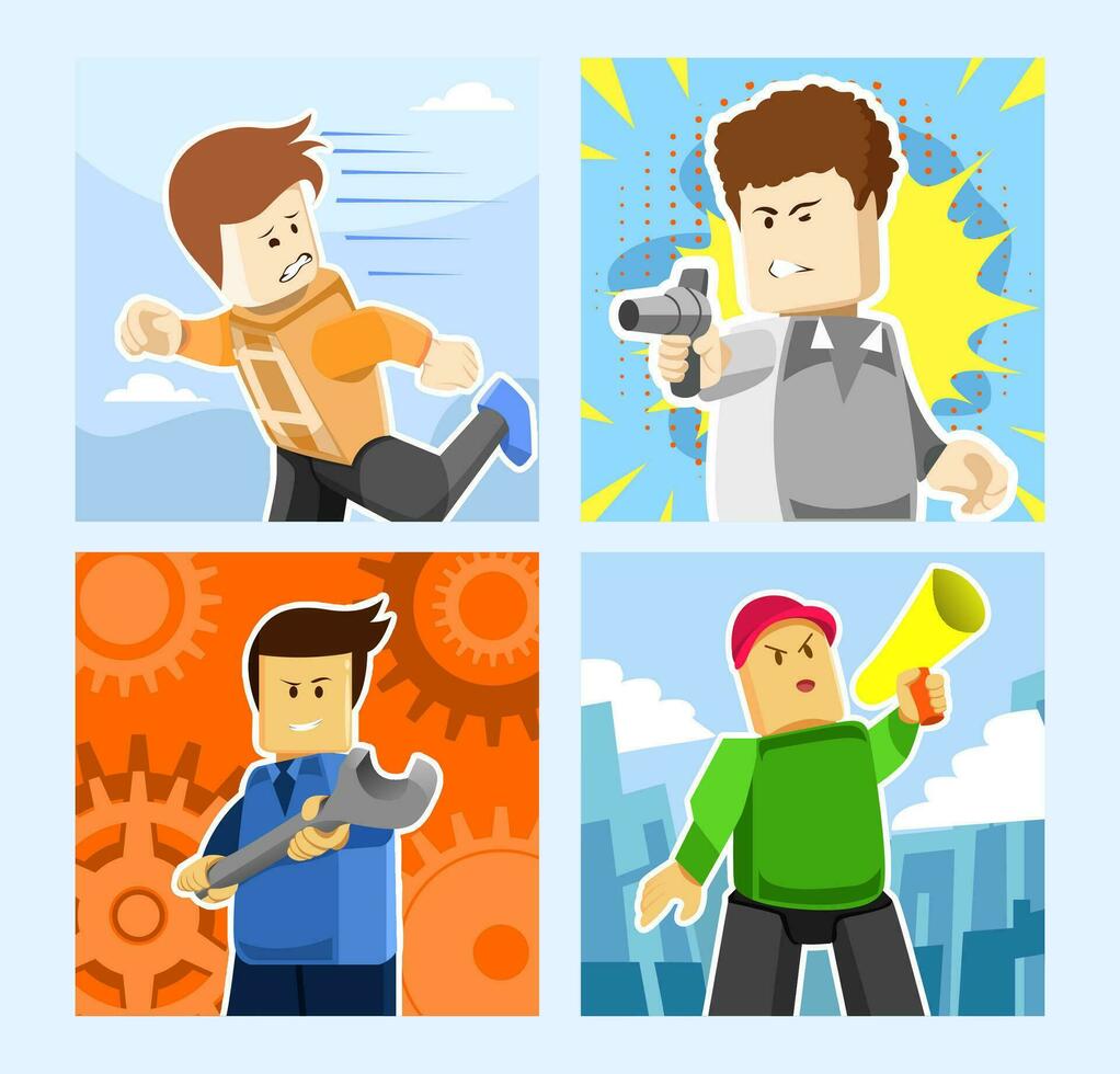 Roblox Cool Illustration vector