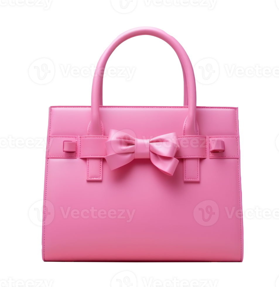 Pink designer bag isolated png