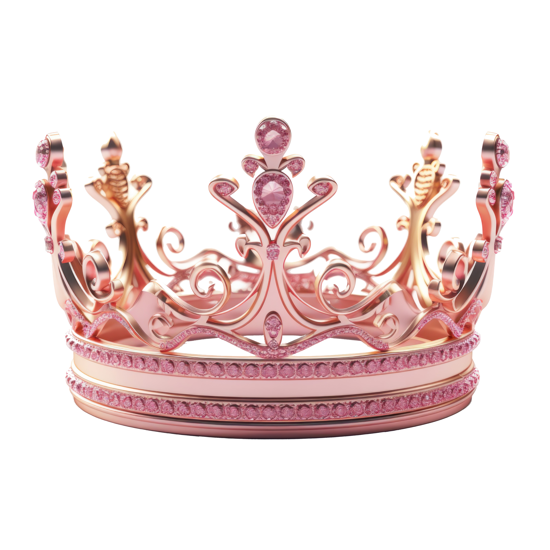 Pink princess crown isolated 26432630 PNG