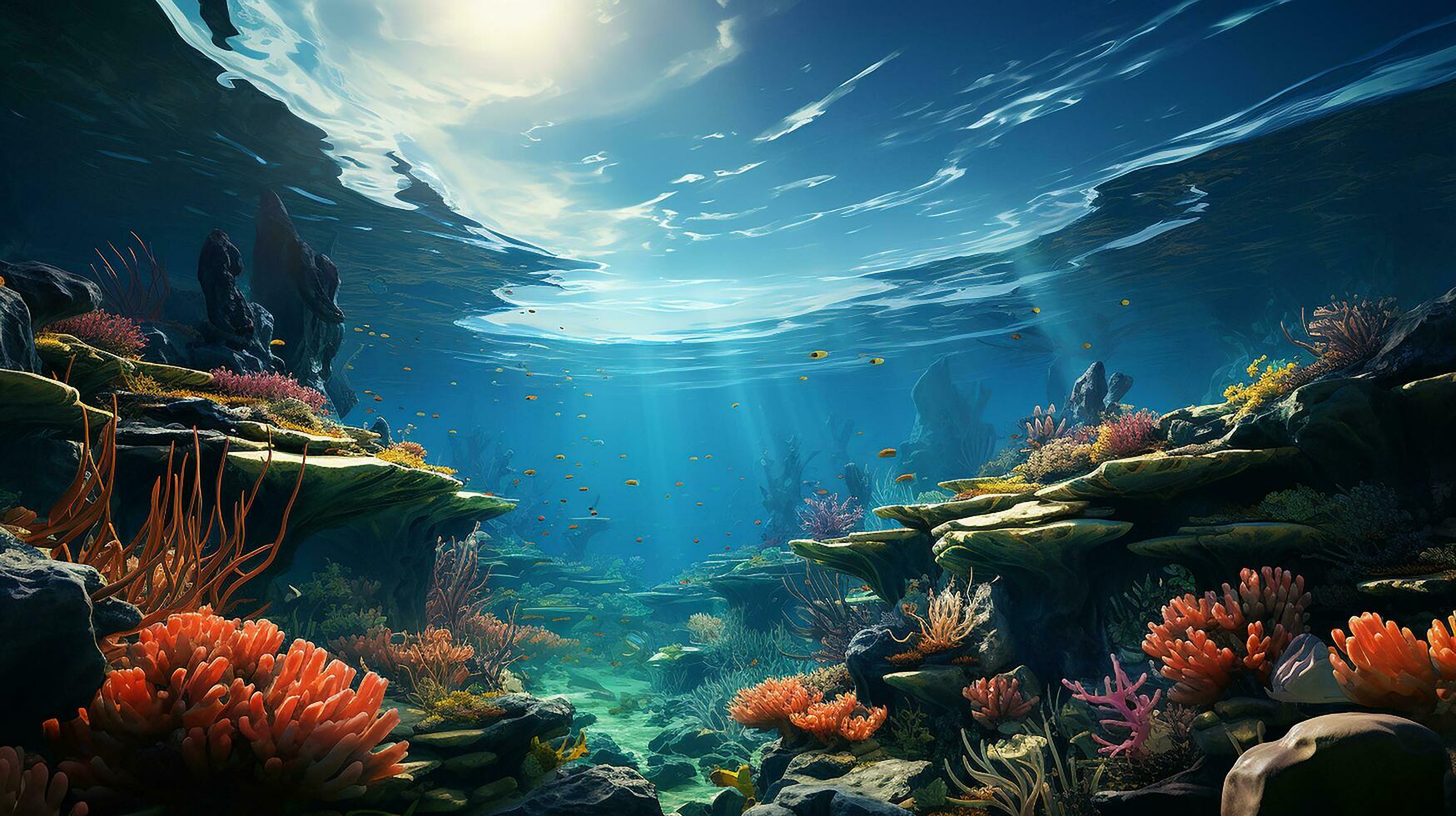 environment under the sea AI generative photo