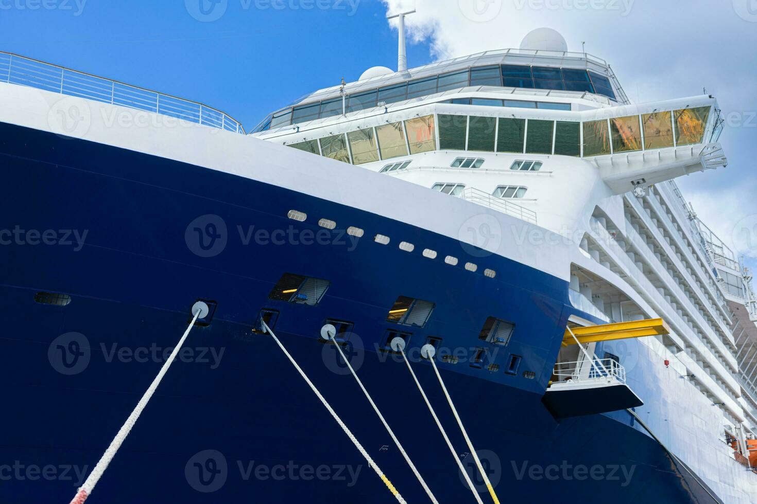 Saint Kitts and Nevis, Basseterre, Cruise ship docked on Caribbean vacation photo