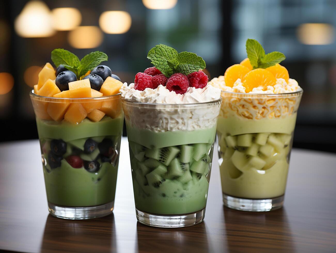 photography of bowl smoothies in cafe made with photo