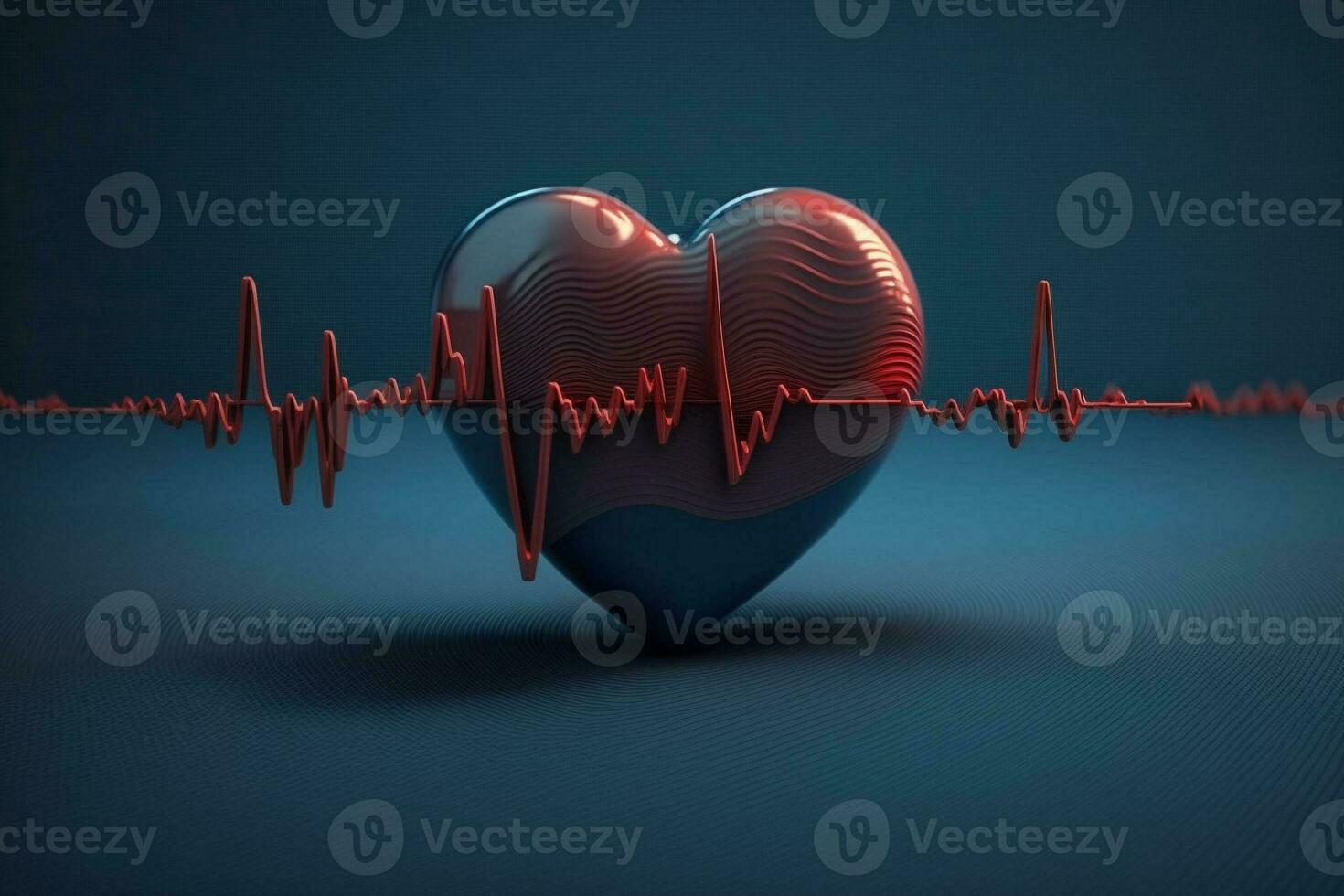 corazón salud cuidado tecnología concepto con médico iconos ai generativo. foto