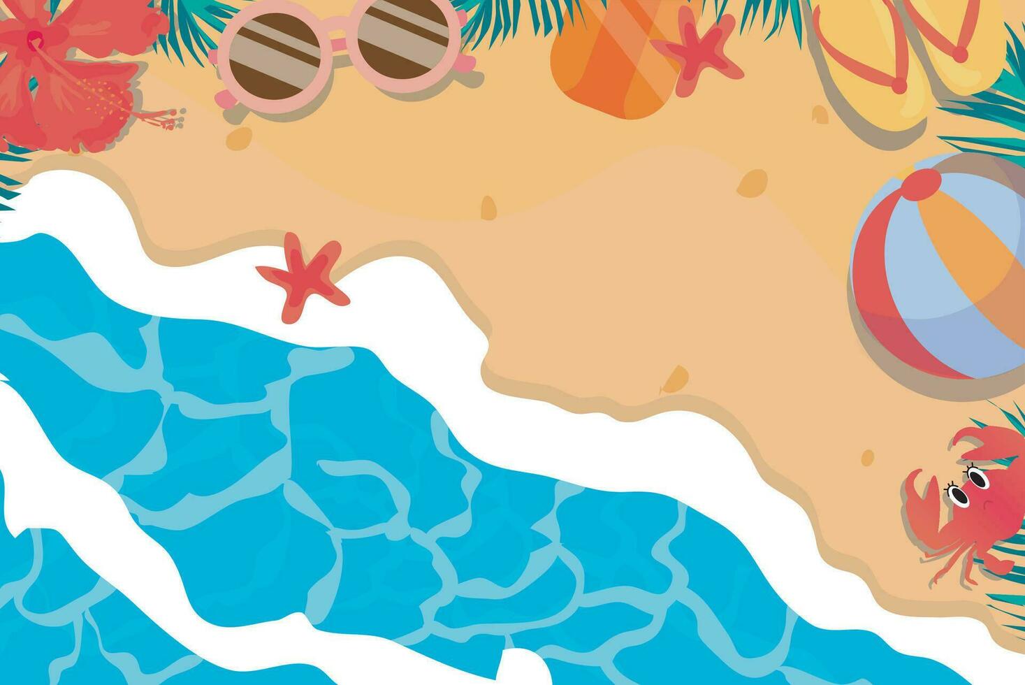 background illustration summertime vector