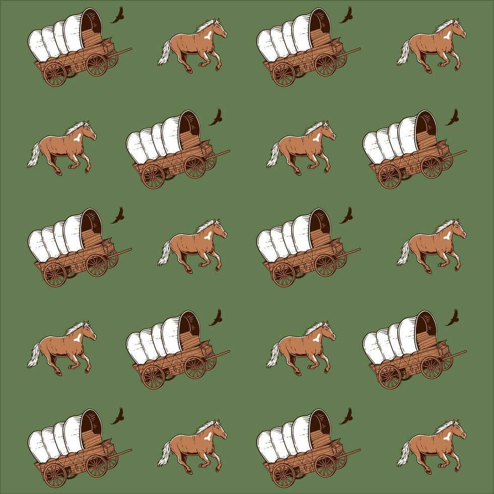 Wagon illustration pattern icon for merchandise vector