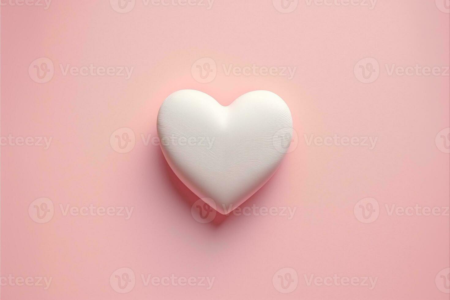 Heart on pink background. feeling happy with love. valentine day concept.  Generative Ai. photo