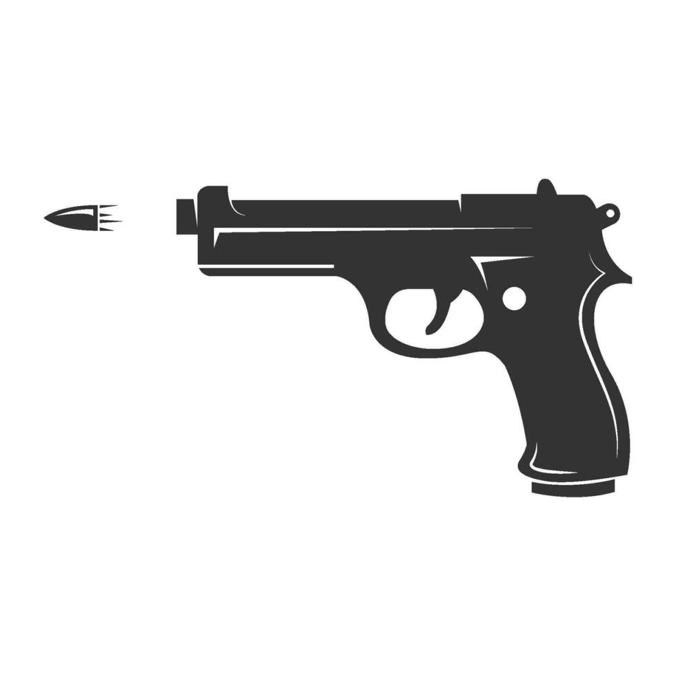 armas de fuego, pistola icono logo diseño vector