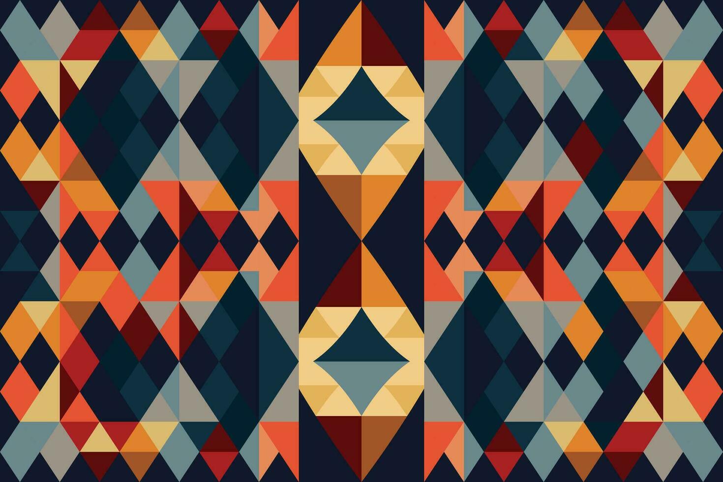 Modern geometric shapes patterns, seamless vector illustration. Pattern designs with modern geometric shapes can be printed as a background image or used for rugs, carpets, or textile fabric.