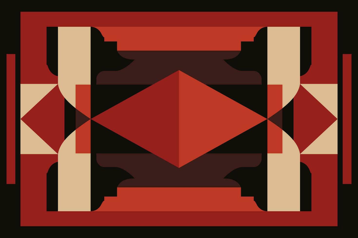 Modern geometric shapes patterns, seamless vector illustration. Pattern designs with modern geometric shapes can be printed as a background image or used for rugs, carpets, or textile fabric.