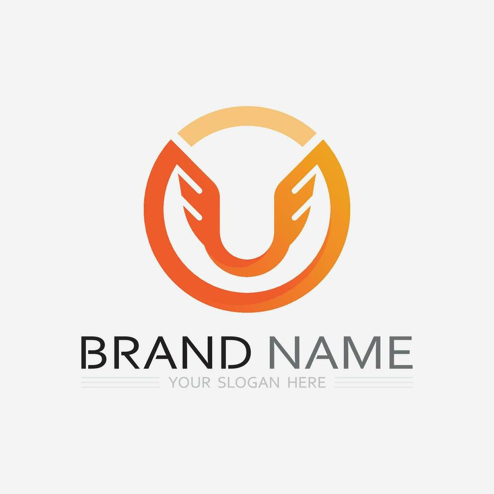 letra inicial u logo negocio y diseño icono vector
