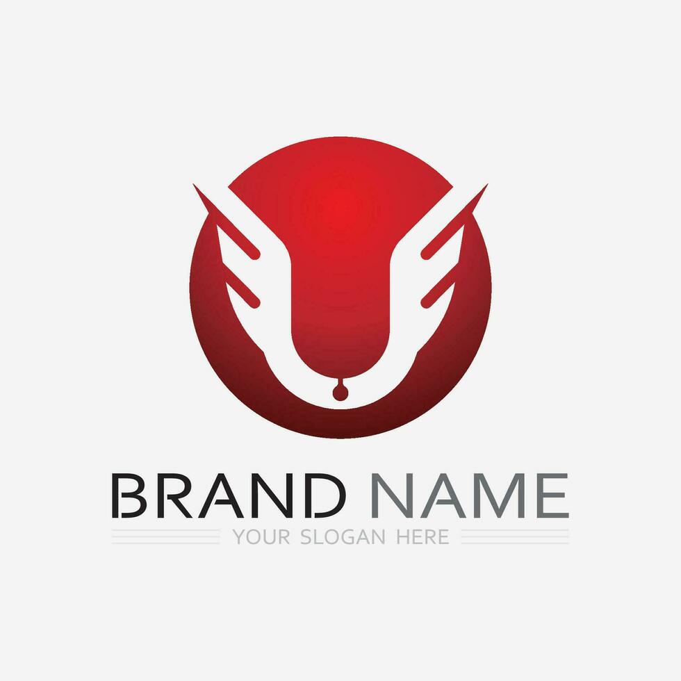 Initial letter U logo business and design icon vector