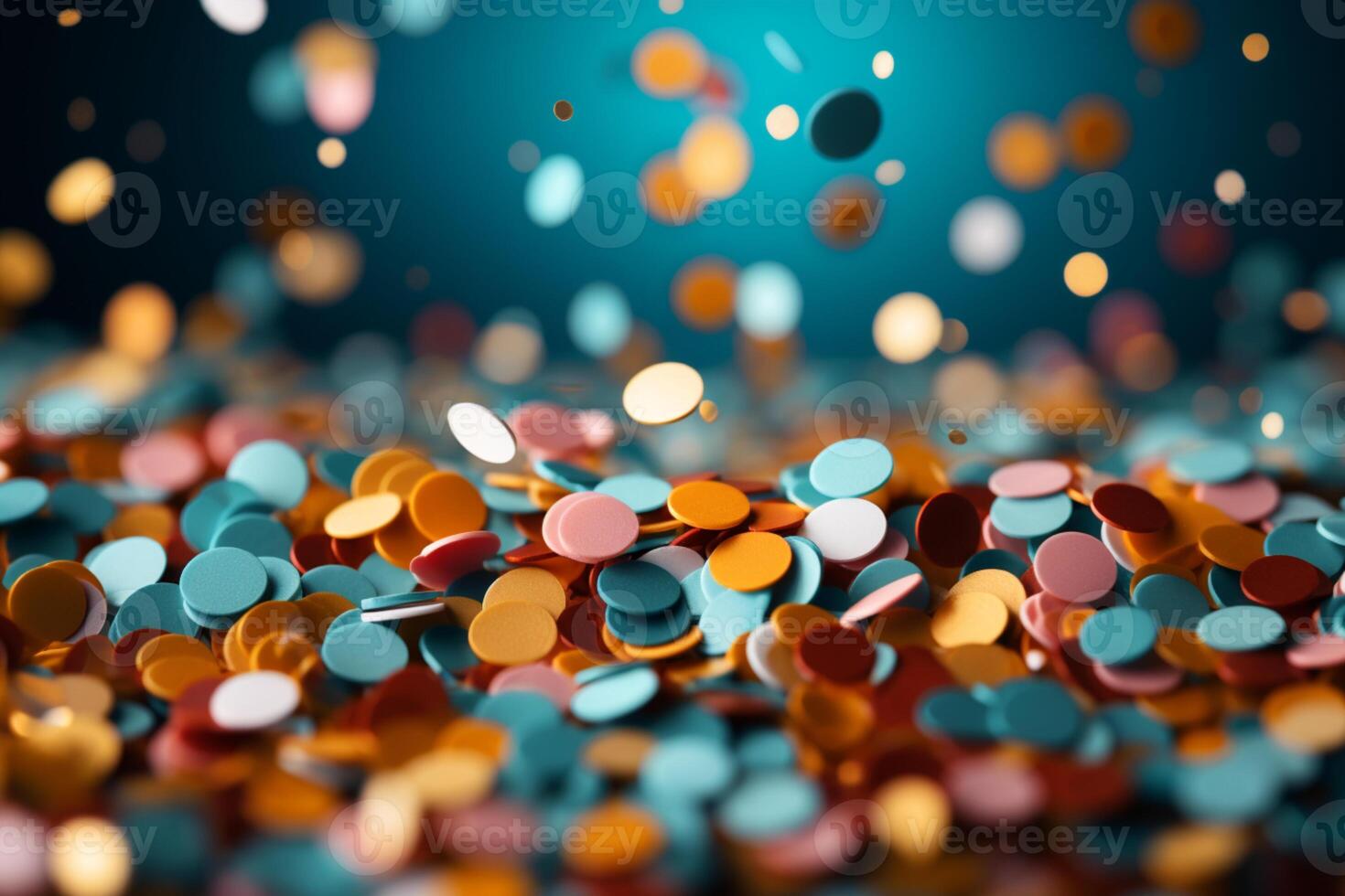 Festive confetti isolate background provides a perfect canvas for