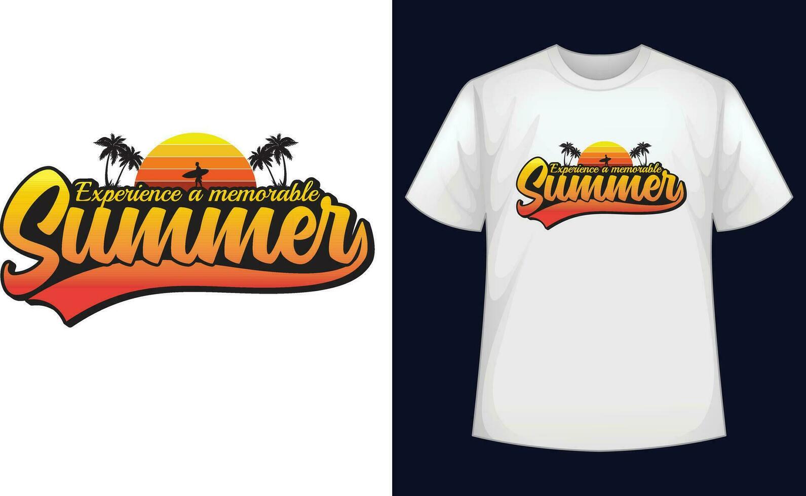 Summer t-shirt design vector