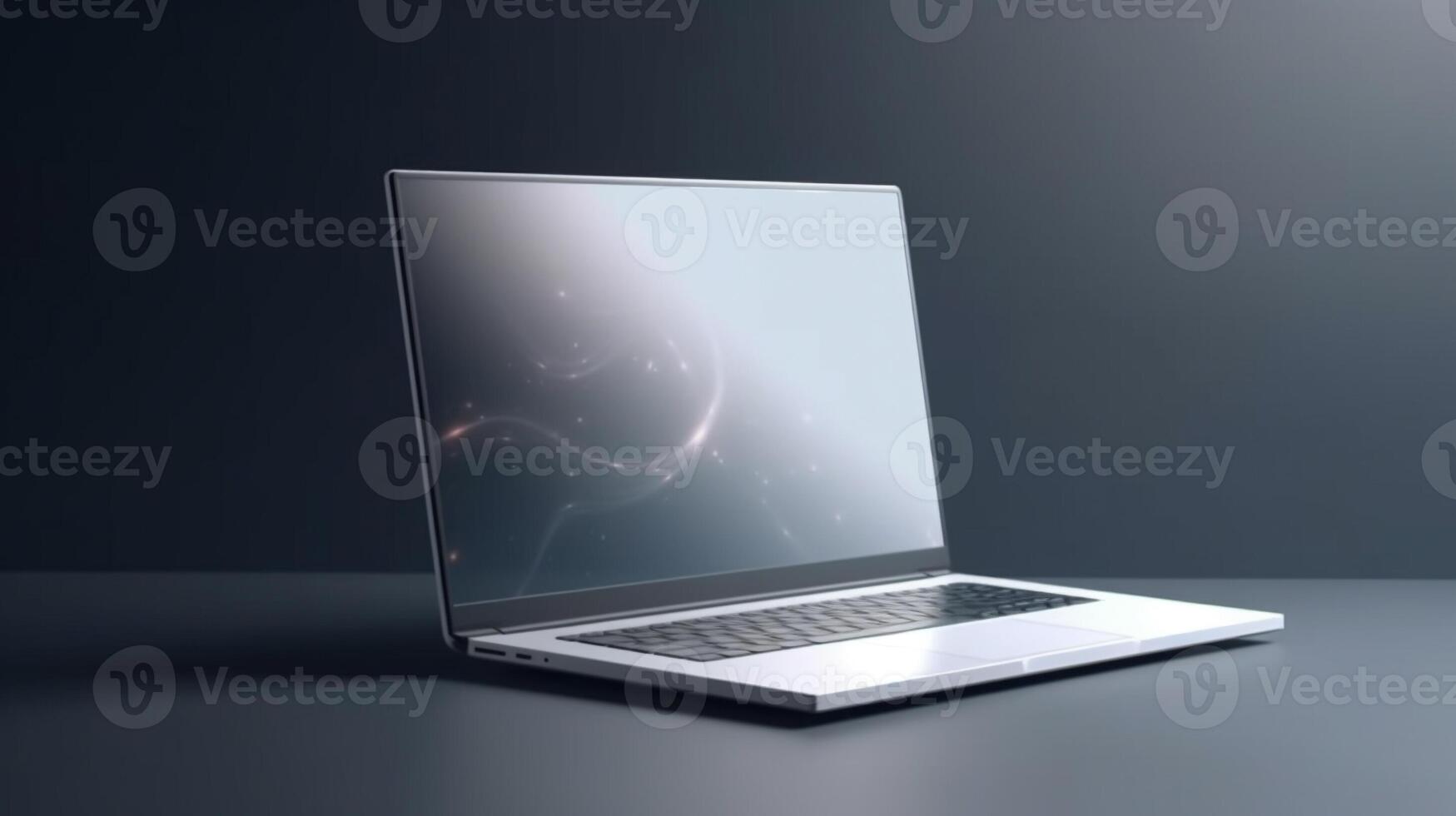 Notebook or laptop screen mockup, . photo
