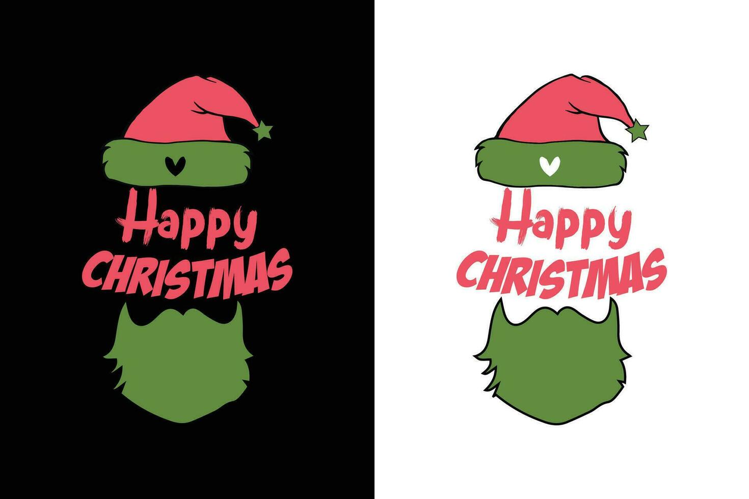 Happy Christmas T-Shirt Design Template. Vector illustration.