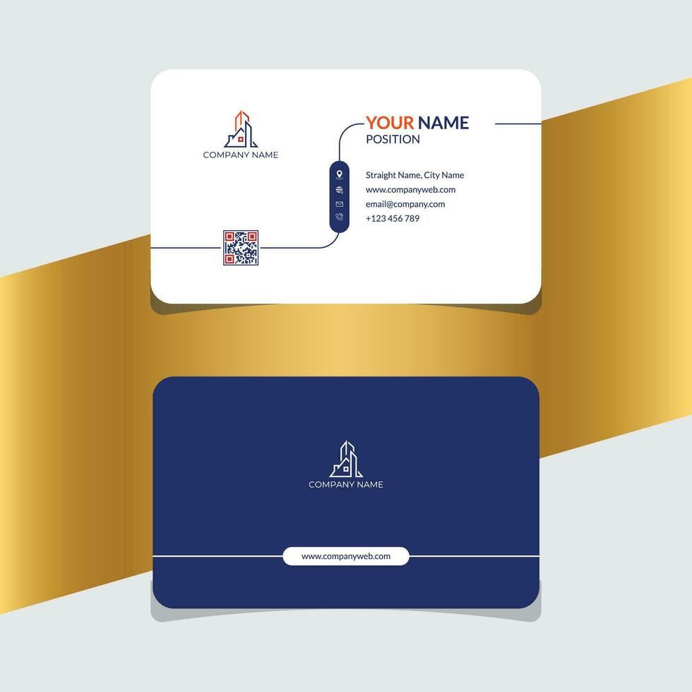 Simple Line Buisness Card Design vector