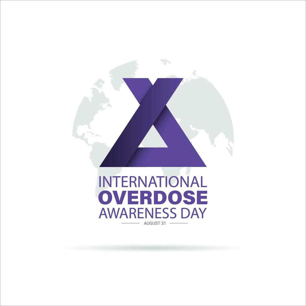 International Overdose Awareness Day August 31 Background Vector Illustration