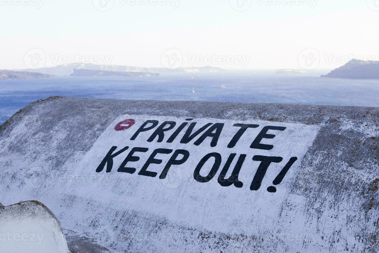 Private keep out sign photo