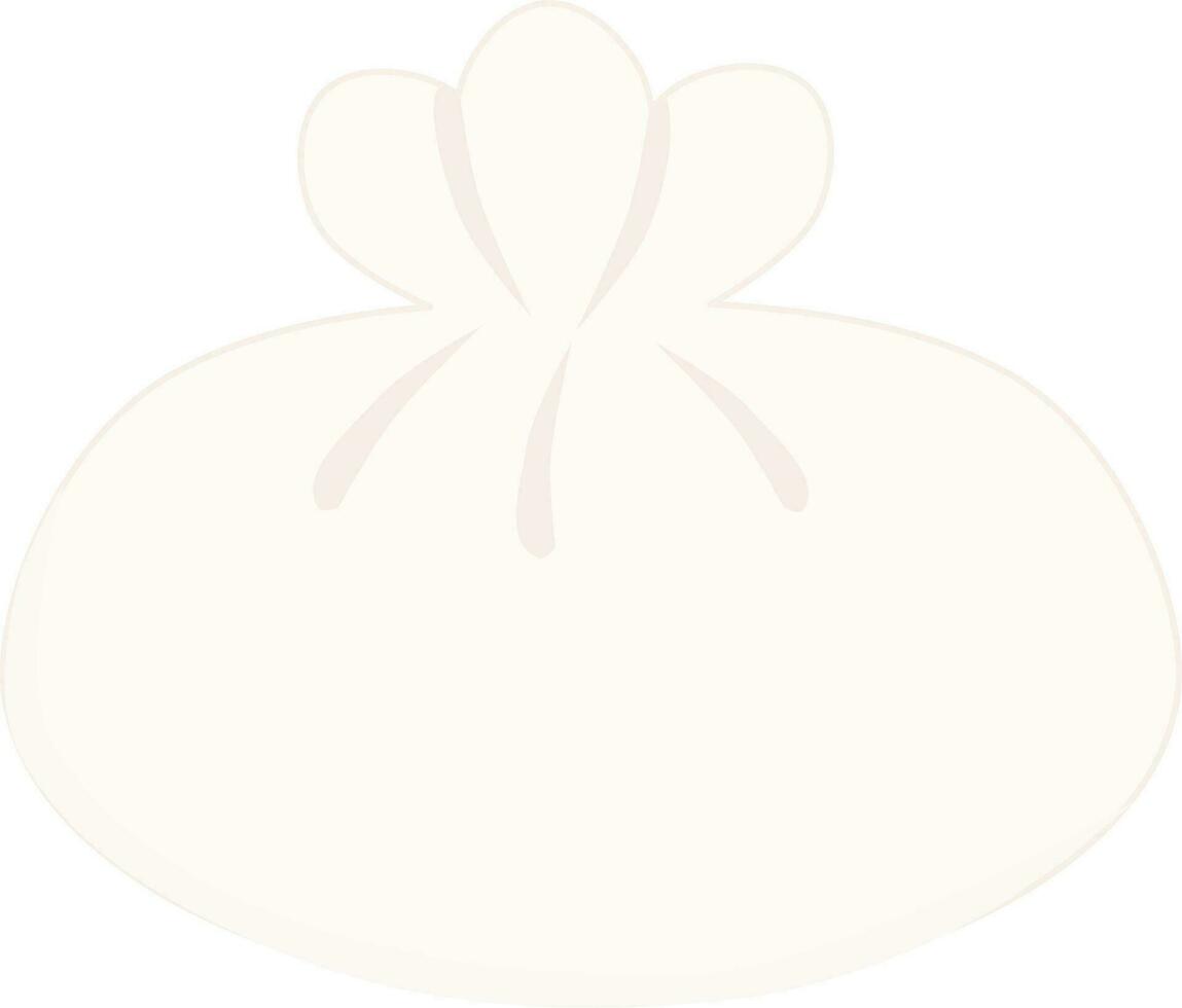 A dumpling. A cartoon food vector illustration.