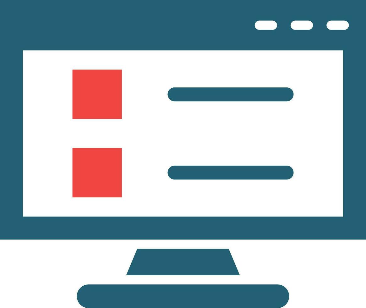 Online Test Vector Glyph Two Color Icon For Personal And Commercial Use.