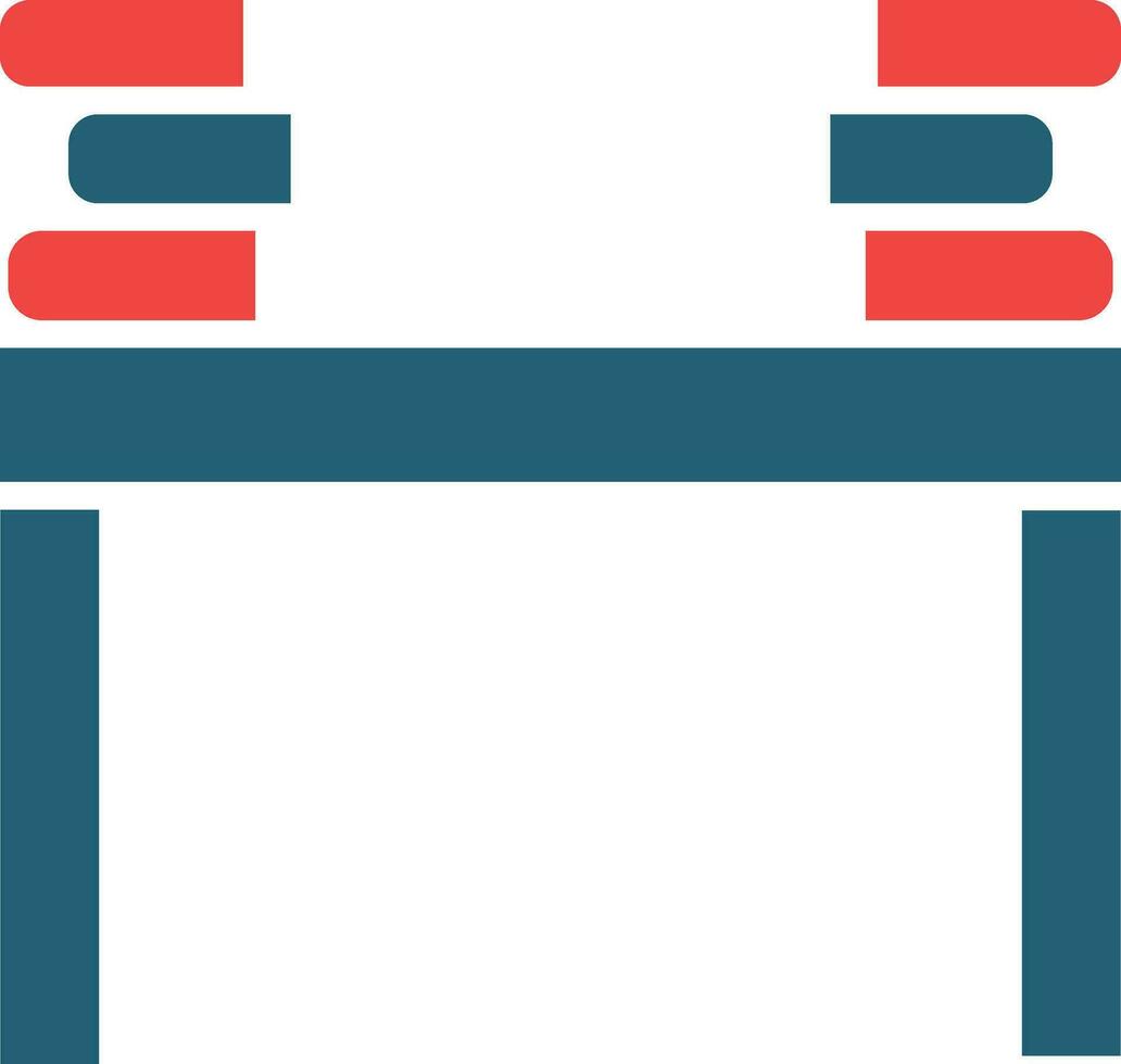 Book Stack Vector Glyph Two Color Icon For Personal And Commercial Use.