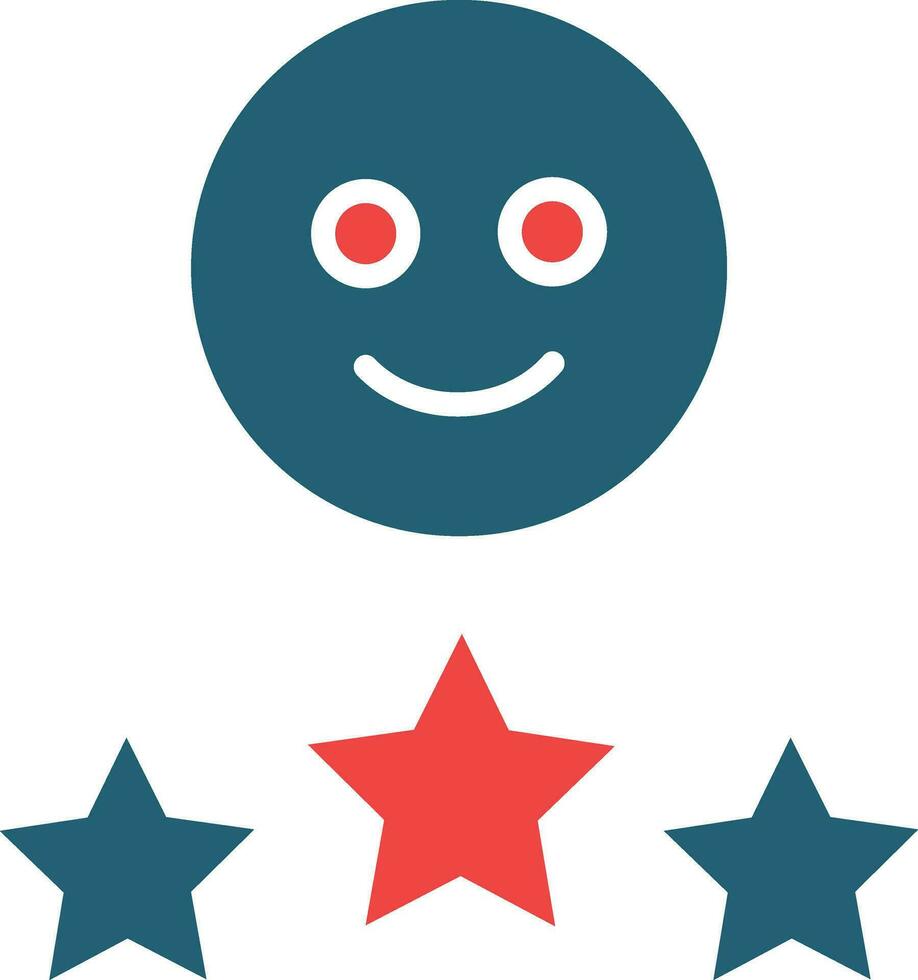 Satisfaction Vector Glyph Two Color Icon For Personal And Commercial Use.
